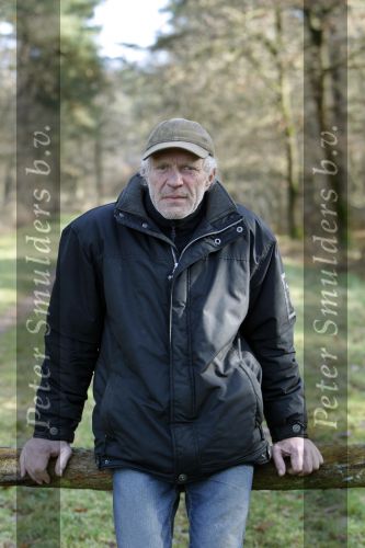 Swalmen, 25 Januari 209 Oud bokser Rudi Lubbers bij zijn caravan
Foto Peter Smulders BV
