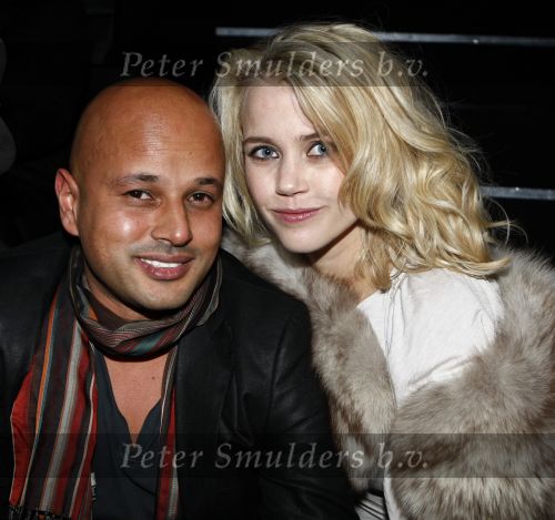 Amsterdam 23 januari 2008
Modeshow Blue Blood tijdens amsterdam fashion week. Maria Kooistra met man steve te pas