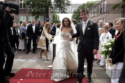 Heemskerk 10 juni 2005
Trouwen Sylvie v d Vaart en Rafael v d Vaart in Heemskerk.