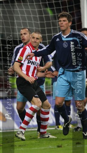 Eindhoven, 19 Maart 2008 Kompetitiewedstrijd PSV-AJAX, eindstand 0-0 
Seizoen 2007/2008
Timmy Simons & John Heitinga