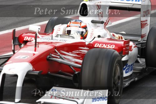 Barcelona 11 maart 2009
Test dag voor de formule 1 teams op het circuit van Barcelona. Timo Glock voor Toyota
Peter Smulders bv