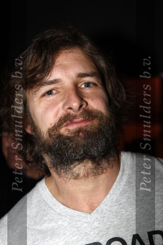 Amsterdam 28 januari 2008
Victor Reinier met baard  bij modeshow van Simone v Trojen samen met zijn dochter en een vriendin.