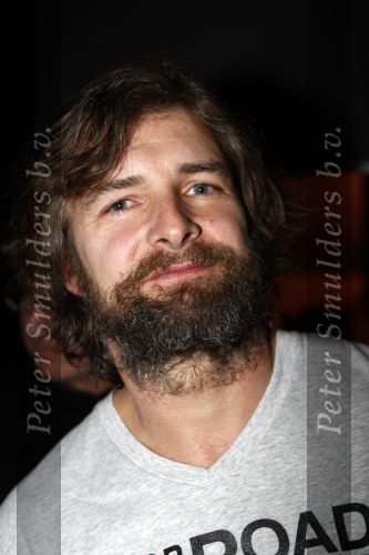 Amsterdam 28 januari 2008
Victor Reinier met baard  bij modeshow van Simone v Trojen samen met zijn dochter en een vriendin.