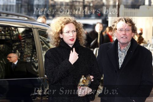 Amsterdam 1 februari 2008
Feest koningin Beatrix en Prinses Margriet voor hun 70e en 65e verjaardag in Carre.
Vincent Mentzel met vrouw