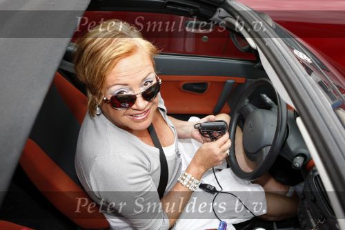 Amsterdam 22 juli 2008
Premiere Circus Renz. 
Viola Holt in smart cabrio