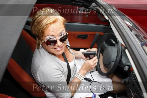Amsterdam 22 juli 2008
Premiere Circus Renz. 
Viola Holt in smart cabrio