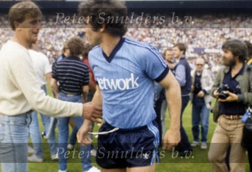 Rotterdam, 4 Juni 1983 Afscheidswedstrijd Willem v Hanegem met FC Feyenoord tegen het Nederlands elftal van 1974