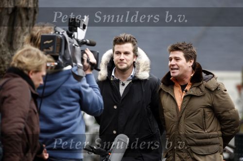 Amsterdam 17 januari 2008
Martijn Krabbe en Winston Gerschtanowitz  tijdens opnames op de cornelis schuytsstraat.
