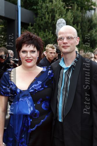 Hilversum 2 juni 2008
Musical awards  2008 in studio 22. Marjolein Touw met man