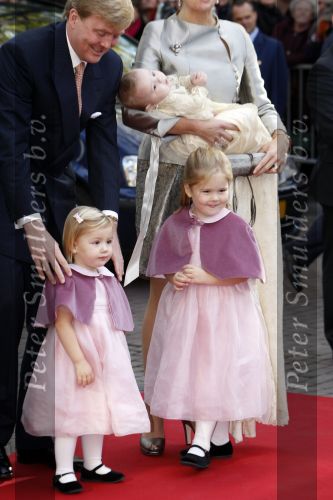 Den Haag 20 oktober 2007
Doop prinses Ariane. Prins Willem Alexander Maxima Ariana Alexia en Amalia.