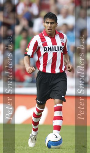 Eindhoven, 23 September 2007 Seizoen 2007/2008 Kompetitewedstrijd PSV-Feyenoord, eindstand 4-0
Carlos Salcido