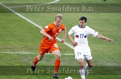 Basel 21 juni 2008
Nederland tegen Rusland in de kwart finale van de EK 2008 in zwitserland en Oostenrijk. Dirk Kuijt