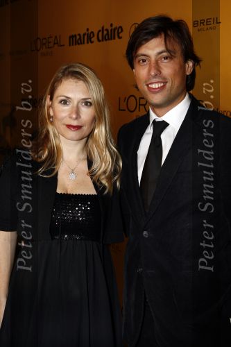 Amsterdam 13 november 2008
Uitreiking van de prix de la mode in het stedelijk museum. Elle v Rijn met man Kaja Wolfers
Peter Smulders bv