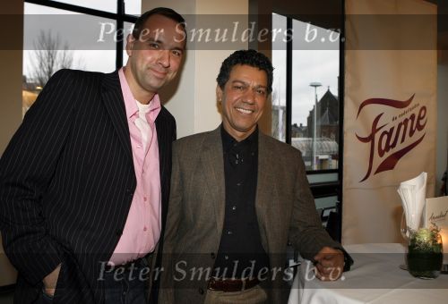 Tilburg, 20 Januari 2008
Premiere Fame in stadsschouwburg van Tilburg
Frank Sanders met Paul v Ewijk