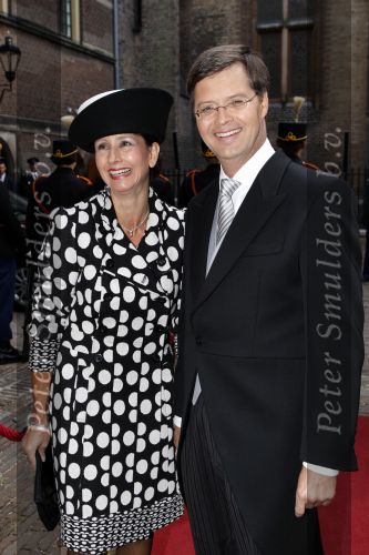 Den Haag 19 september 2007
Prinsjesdag op het binnenhof met de ministers en staatssecretaressen met hoedjes Jan Peter Balkenende met vrouw Bianca