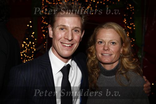 18 December 2008 Kerst/Nieuwjaarsborrel Princess
Jochem Uytdehaage met vriendin
Foto Peter Smulders BV Eindhoven