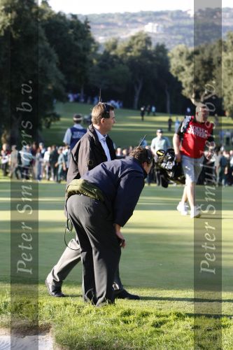 4 November 2007 Valderrama Golfclub ( Spanje )
Finaledag Volvo Masters Seizoen 2007
Ken Brown in gesprek met Richard Boxall