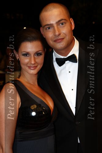 Amsterdam 24 oktober 2008
Uitreiking en gala van de televizierring 2008 in Carre. Lange Frans met vrouw
Peter Smulders bv