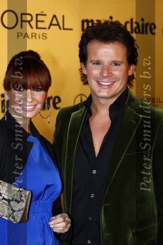 Amsterdam 13 november 2008
Uitreiking van de prix de la mode in het stedelijk museum. 
Leontine Borsato met Leco v Zadelhoff