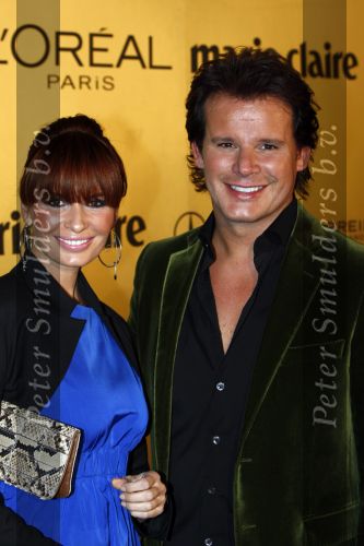 Amsterdam 13 november 2008
Uitreiking van de prix de la mode in het stedelijk museum. 
Leontine Borsato met Leco v Zadelhoff