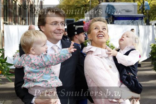 Den Haag 20 oktober 2007
Mabel Wisse Smit Prins Friso en hun dochters Luana en Zaria bij de doop van prinses Ariane.