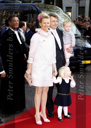 Den Haag 20 oktober 2007
Mabel Wisse Smit Prins Friso en hun dochters Luana en Zaria bij de doop van prinses Ariane.