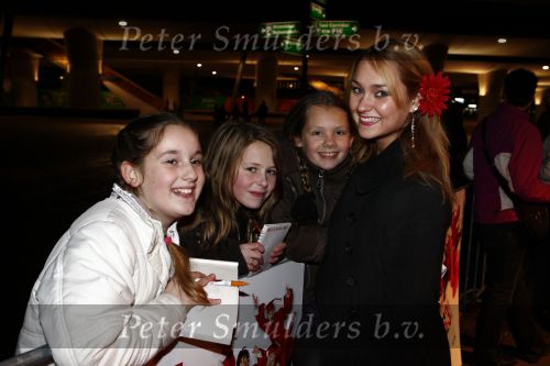 Amsterdam 9 decembe  2008 Melody Klaver bij de premiere van High school musical.
Peter Smulders bv