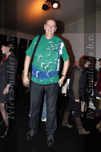 Amsterdam 28 januari 2008
Modeshow van oa Simone v Trojen op de amsterdam fashion week. Voormalig langste man van Nederland Rob Bruintjes