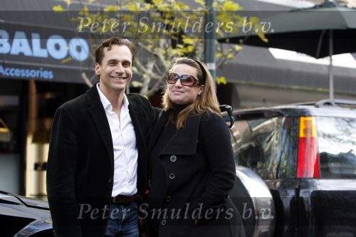 Amsterdam 20 oktober 2007
Robert Schoemacher met zijn hoog zwangere vrouw Claudia Schoemacher.