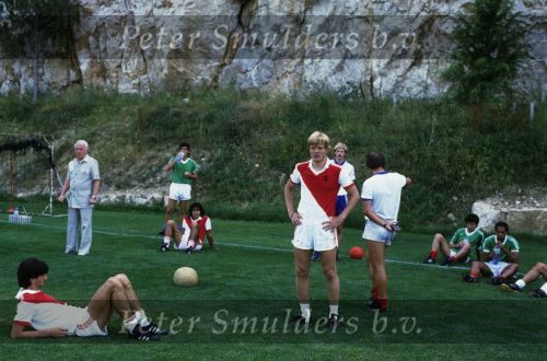 Monaco, 20 April 1987
Soren Lerby trainend bij AS Monaco onder leiding van Stefan Kovacs