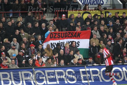 Eindhoven, 19 Maart 2008 Kompetitiewedstrijd PSV-AJAX, eindstand 0-0 
Seizoen 2007/2008
Spandoek voor Balasz Dzsudzsak