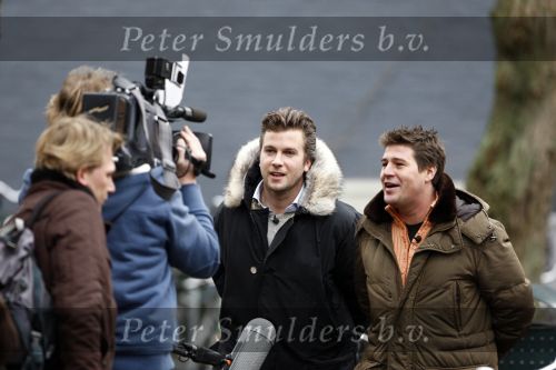 Amsterdam 17 januari 2008
Martijn Krabbe en Winston Gerschtanowitz  tijdens opnames op de cornelis schuytstraat.