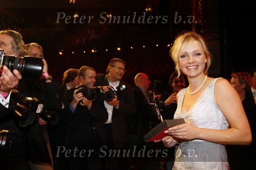 Amsterdam 24 oktober 2008
Uitreiking en gala van de televizierring 2008 in Carre.Yvonne Jaspers met man
Peter Smulders bv
