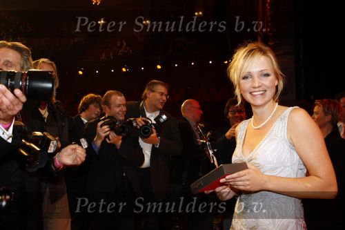 Amsterdam 24 oktober 2008
Uitreiking en gala van de televizierring 2008 in Carre.Yvonne Jaspers met man
Peter Smulders bv