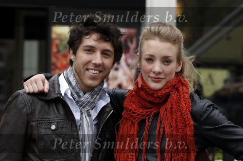 Amsterdam 12 mei 2010
Genomineerden voor de Johnny Kraaykamp awards tijdens de musicallunch bij rest Sophia. Noortje Herlaar met vriend William Spaaij
Peter Smulders bv