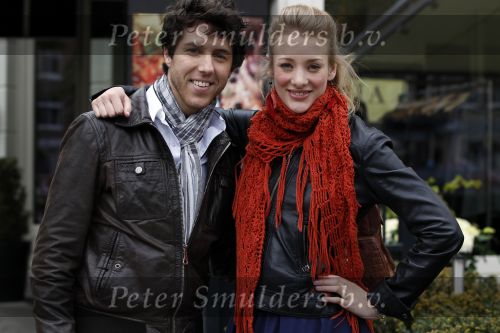 Amsterdam 12 mei 2010
Genomineerden voor de Johnny Kraaykamp awards tijdens de musicallunch bij rest Sophia. Noortje Herlaar met vriend William Spaaij
Peter Smulders bv