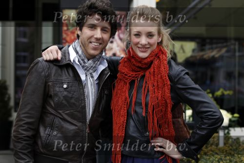 Amsterdam 12 mei 2010
Genomineerden voor de Johnny Kraaykamp awards tijdens de musicallunch bij rest Sophia. Noortje Herlaar met vriend William Spaaij
Peter Smulders bv