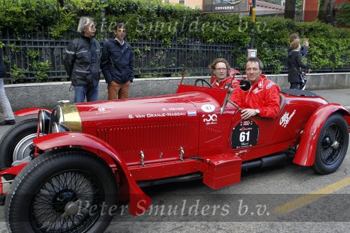 Brescia 6 mei 2010
State of Art is de kledingsponsor van de Mille Miglia. Prins Bernhard jr en Roberto Meyer in bijzondere Alfa Romeo
Peter Smulders bv