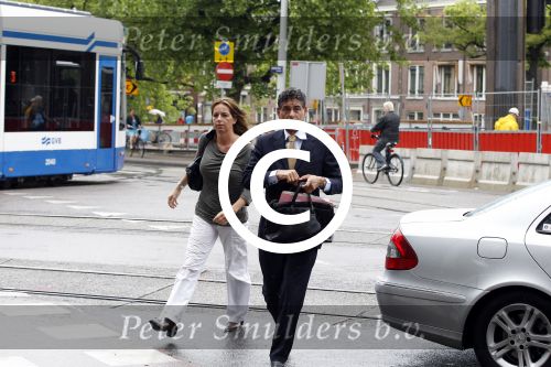 Amsterdam 9 mei 2011
Tessa v Leijenhorst en advocaat Gerard Spong arriveren bij het politieburo waar ze aangifte tegen Martijn Krabbe gaan doen.
Peter Smulders bv