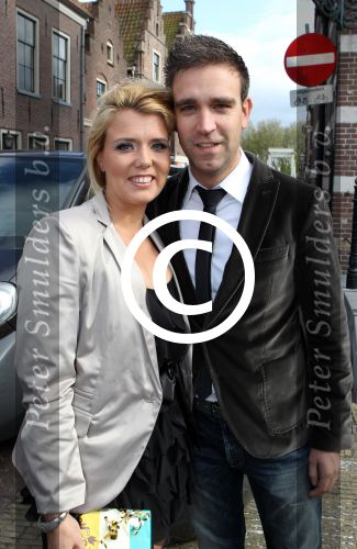 Edam Volendam 12 mei 2012
Trouwen Annemarie Hoek en Simon Keizer in Dam hotel in Edam. Jenny Smit met man
Peter Smulders bv