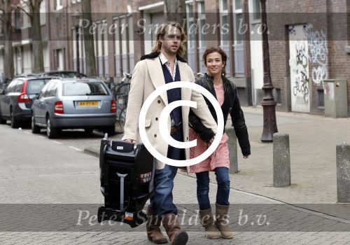 Amsterdam 4 maart 2012
Katja Romer Schuurman en Thijs Romer op straat in Amsterdam en in hun porsche 911 cabrio.
Peter Smulders bv