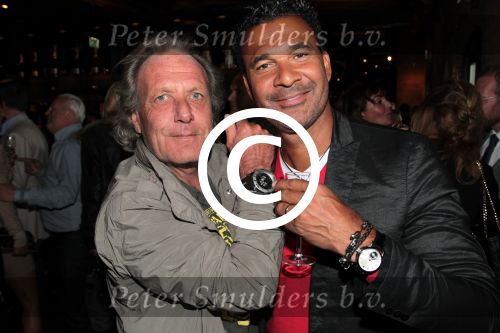 Amsterdam 4 juni 2012
Opening van de harbour club in Amsterdam. Ruud Gullit met Kees van Kyboe horloges
Peter Smulders bv