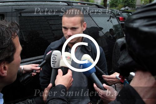 Amsterdam 4 juni 2012
Vertrek Nederlands elftal v.a. het Hilton hotel naar het EK in Oekraine en Polen.
Wesley Sneijder
Peter Smulders bv