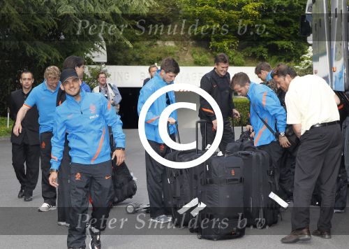 Lausanne, 17 en 18 Augustus 2012
Yolanthe Sneijder-Cabau samen met de dames van het Nederlands elftal, Wesley Sneijder en Jessey Sneijder
Foto Peter Smulders BV