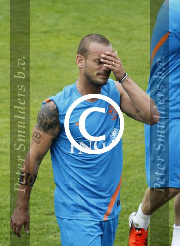 Lausanne, 17 en 18 Augustus 2012
Yolanthe Sneijder-Cabau samen met de dames van het Nederlands elftal, Wesley Sneijder en Jessey Sneijder
Foto Peter Smulders BV