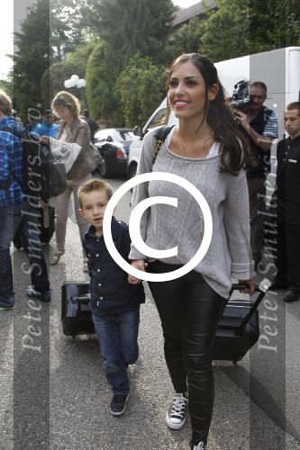 Lausanne, 17 en 18 Augustus 2012
Yolanthe Sneijder-Cabau samen met de dames van het Nederlands elftal, Wesley Sneijder en Jessey Sneijder
Foto Peter Smulders BV