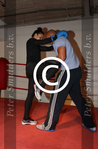 Amsterdam, 21 Mei 2013
Anna-Alicia Sklias op de sportschool samen met PT Oswin Beingsick
Foto Peter Smulders BV
