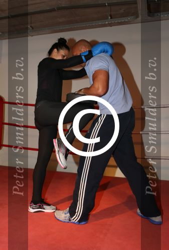 Amsterdam, 21 Mei 2013
Anna-Alicia Sklias op de sportschool samen met PT Oswin Beingsick
Foto Peter Smulders BV