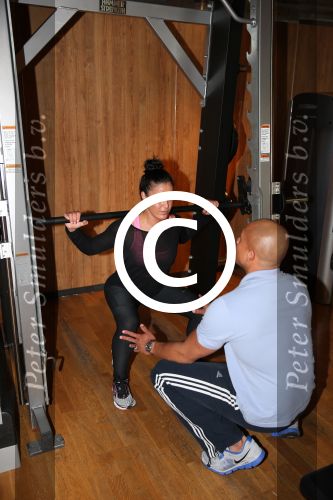 Amsterdam, 21 Mei 2013
Anna-Alicia Sklias op de sportschool samen met PT Oswin Beingsick
Foto Peter Smulders BV