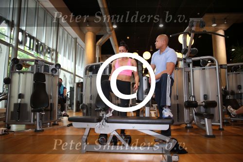 Amsterdam, 21 Mei 2013
Anna-Alicia Sklias op de sportschool samen met PT Oswin Beingsick
Foto Peter Smulders BV